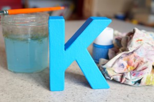 Lettre initiale prénom décorative K fille 1