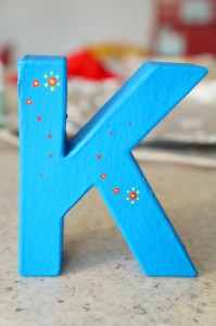 Lettre initiale prénom décorative K fille 3