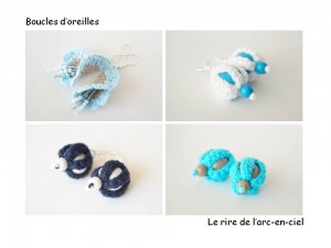 Lookbook boucles d'oreilles bleues