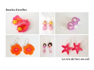 Boucles d'oreilles roses