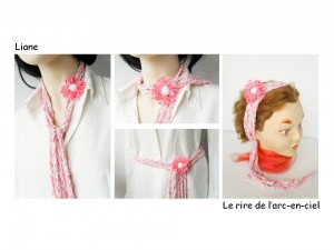 Liane rose collier ceinture headband