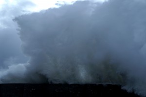 tempête Ile Grande, mur de vague