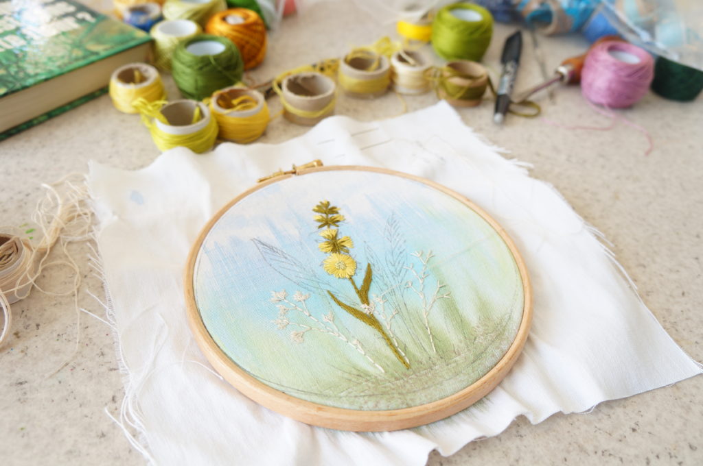 Broderie en cours